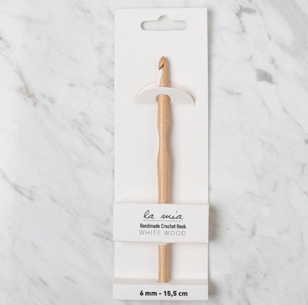 La Mia Whitewood 6 mm 15.5 cm Ahşap Yün Tığ - Image 1
