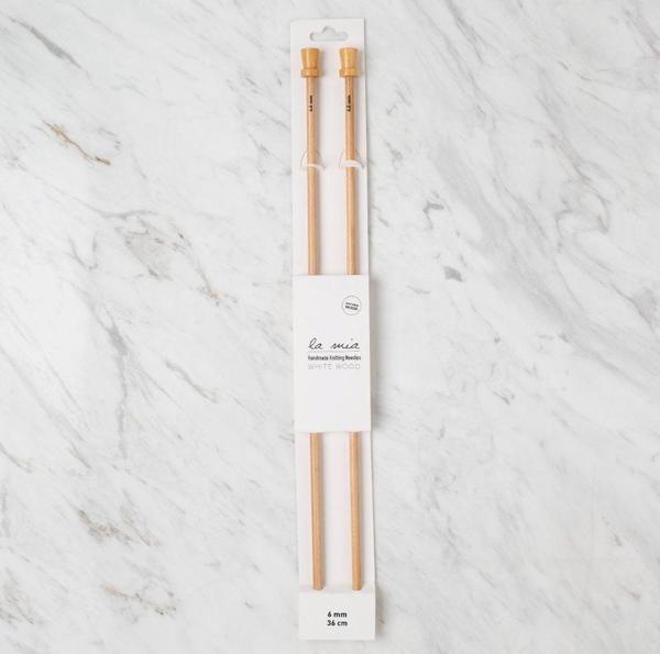 La Mia Whitewood 6 mm 36 cm Ahşap Örgü Şişi - Image 1