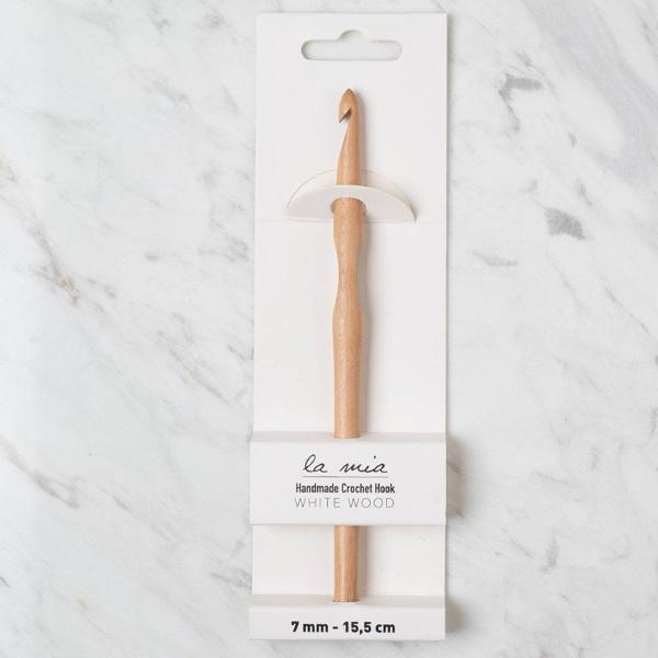 La Mia Whitewood 7 mm 15.5 cm Ahşap Yün Tığ - Image 1