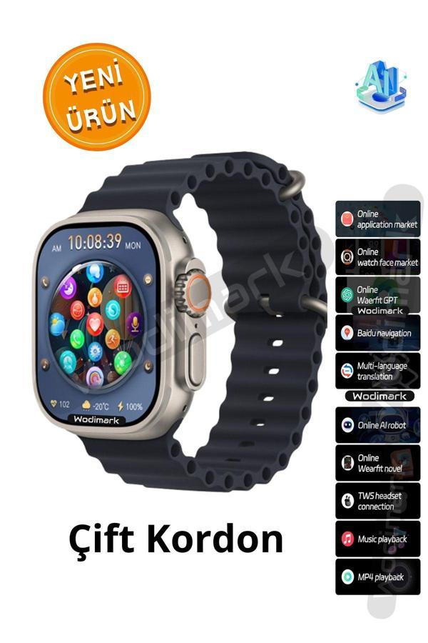Wodimark Hk10 Ultra 3 Chat Gpt/Video Uygulama/Chat Gpt Destekli Super Amoled E-Kitap/Galeri - Image 1