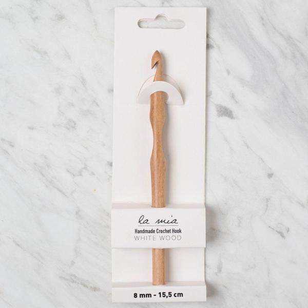 La Mia Whitewood 8 mm 15.5 cm Ahşap Yün Tığ - Image 1