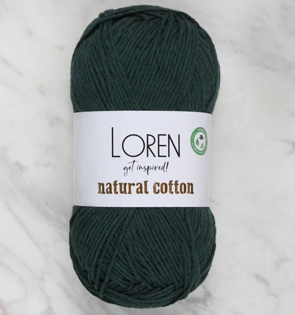  Natural Cotton Yeşil El Örgü İpi - R073 - Image 1