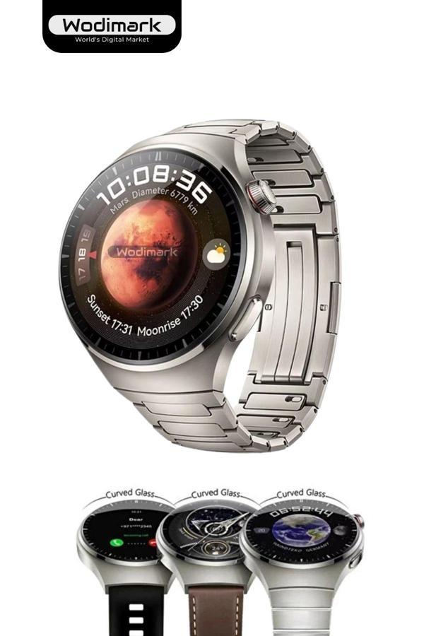 Wodimark Watch 4 Pro Akıllı Saat Iphone Ve Android Tüm Telefonlara Uyumlu Nfc Arama 3 Kordon - Image 1