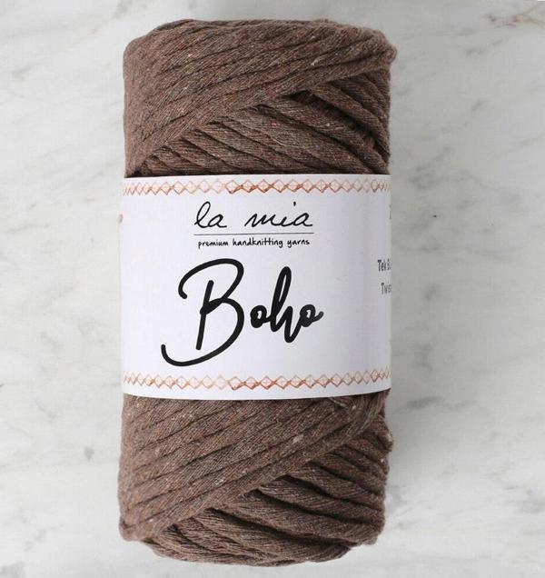 La Mia Boho Koyu Kahve Büküm Makrome İpi - L158 - 33996 - Image 1
