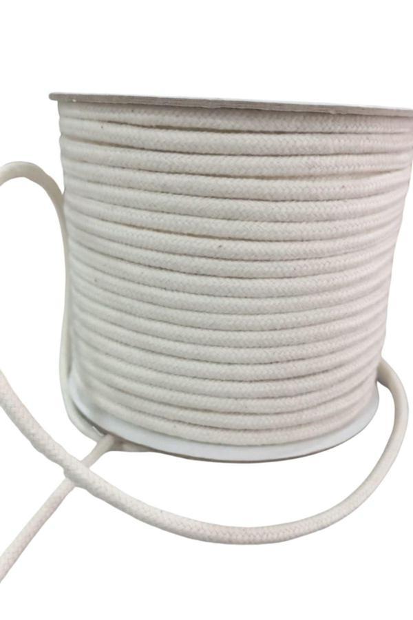 Bağcık İpi Pamuk 1 cm Krem 5 Metre - Image 1