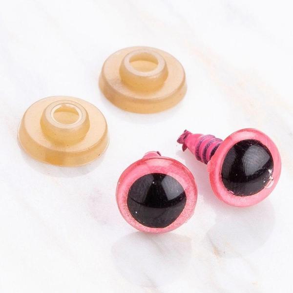  10 mm Pembe 5 Çift Amigurumi Göz - Image 1