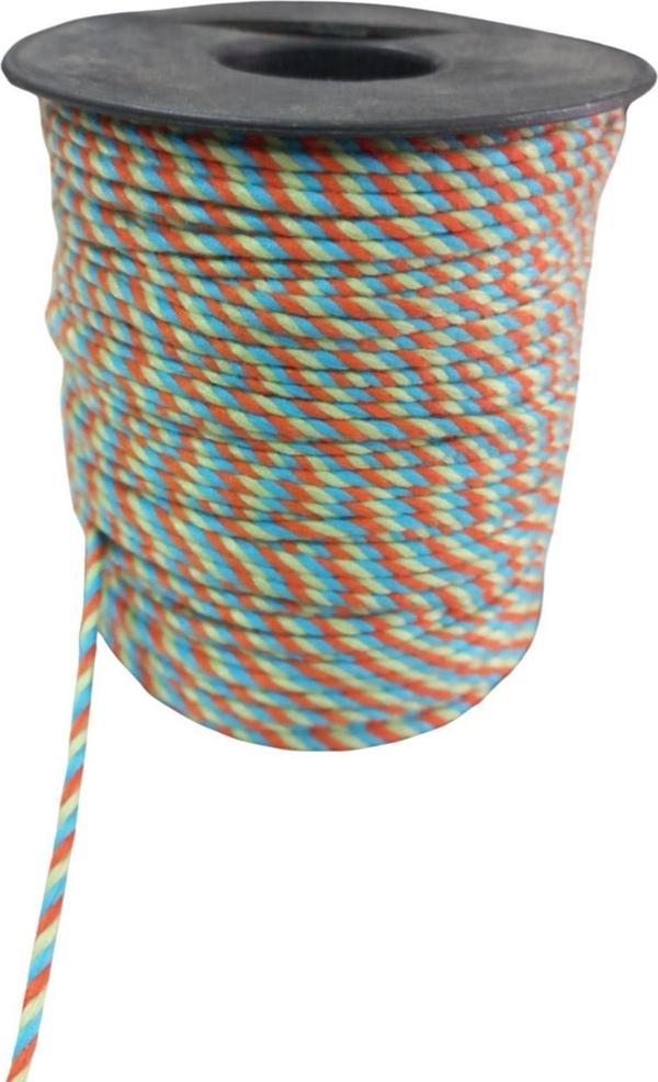 Bileklik ipi, Hediye Paketleme ipi, Şans, Bereket, Aşk, Şifa, Güç 5 mm Pamuk  5 metre Yeşil - Image 1