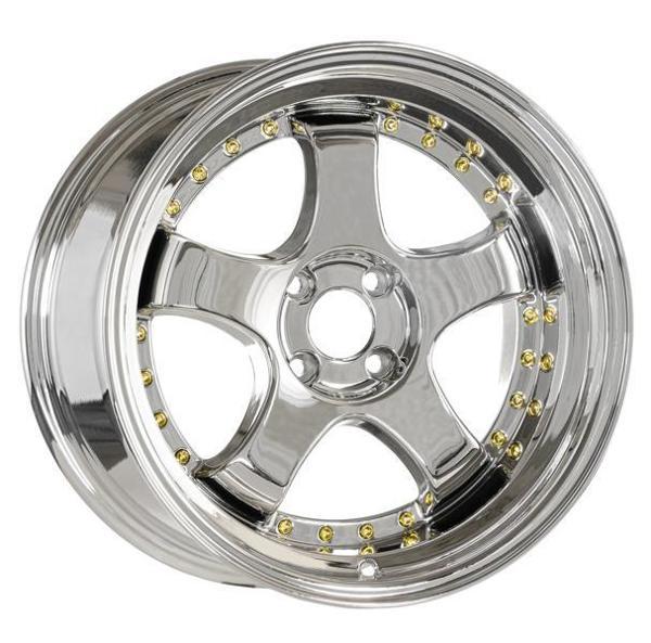EMR-L002-15 9.5x18" -5x112 ET25 73.1 VC+Gold Rivet Jant (4 Adet) - Image 1