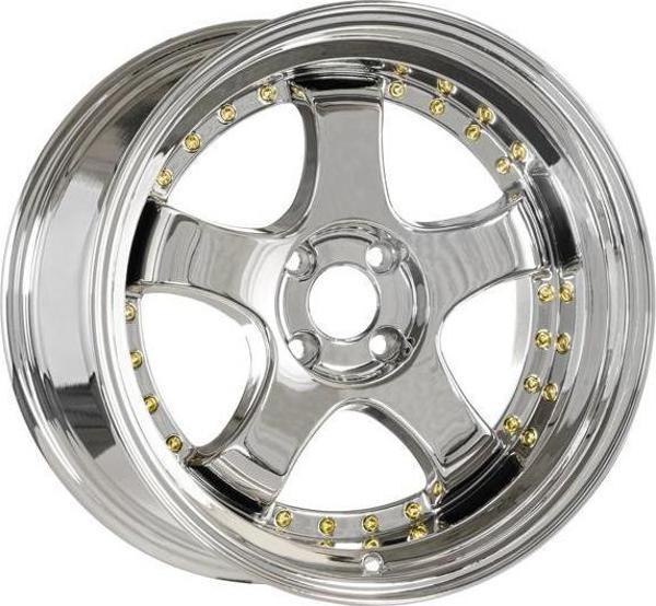 EMR-L002-15 9.5x18" -5x112 ET25 73.1 VC+Gold Rivet Jant (4 Adet) - Image 1