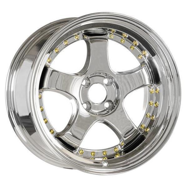 EMR-L002-23 7.0x15" -5x100 ET35 73.1 VC+Gold Rivet Jant (4 Adet) - Image 1