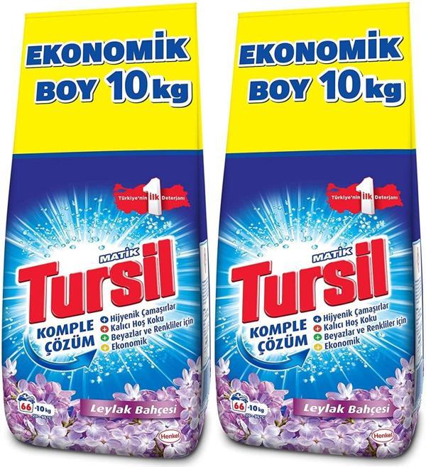 Tursil Matik Toz Çamaşır Deterjanı 20KG Leylak Bahçesi (2PK*10) (132 Yıkama) - Image 1