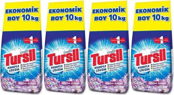 Tursil Matik Toz Çamaşır Deterjanı 40KG Leylak Bahçesi (4PK*10) (264 Yıkama) - Image 1