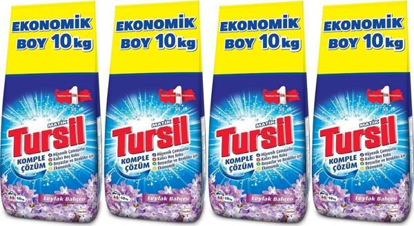 Tursil Matik Toz Çamaşır Deterjanı 40KG Leylak Bahçesi (4PK*10) (264 Yıkama) - Image 1
