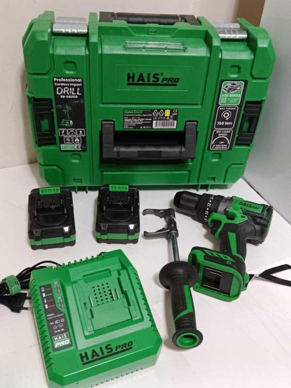 Hais Pro Akülü Darbeli Matkap 150N.M 21V 4Ah Rb-Db2109 - Image 1