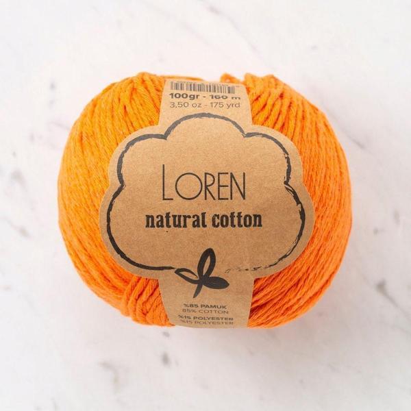  Natural Cotton Koyu Turuncu El Örgü İpi - R096 - 33917 - Image 1