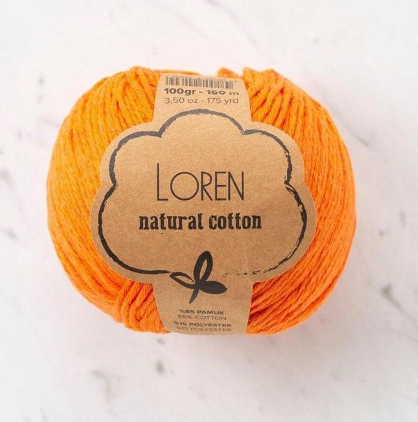  Natural Cotton Koyu Turuncu El Örgü İpi - R096 - 33917 - Image 1