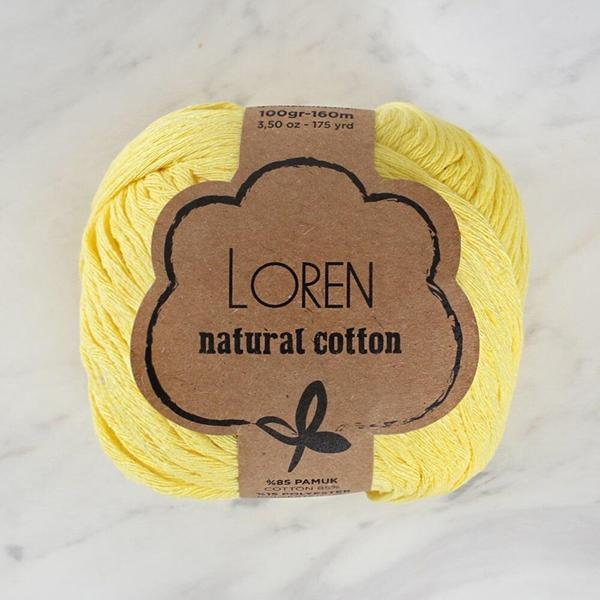  Natural Cotton Pastel Sarı El Örgü İpi - R086 - 33915 - Image 1