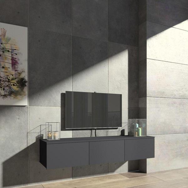 Yeti Mobilya Panti 140 Tv Sehpası Tv Ünitesi Çok Amaçlı Dolap Antrasit - Image 1