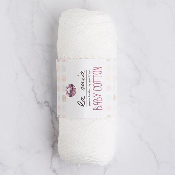 La Mia Baby Cotton Beyaz El Örgü İpi - L001 - 33628 - Image 1