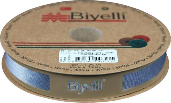 Biye Simli Katlı Tg 2 cm 25 Metre %50 Simli % 50 Polyester - Image 1