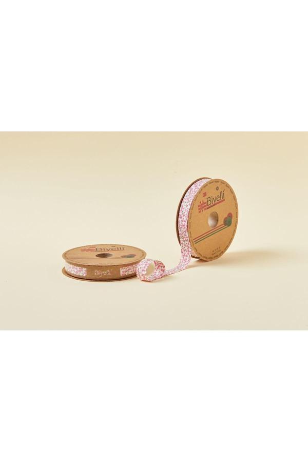 Biye Çiçekli Katlı A02 Pembe 2 cm 25 Metre %65 Koton %35 Polyester - Image 1
