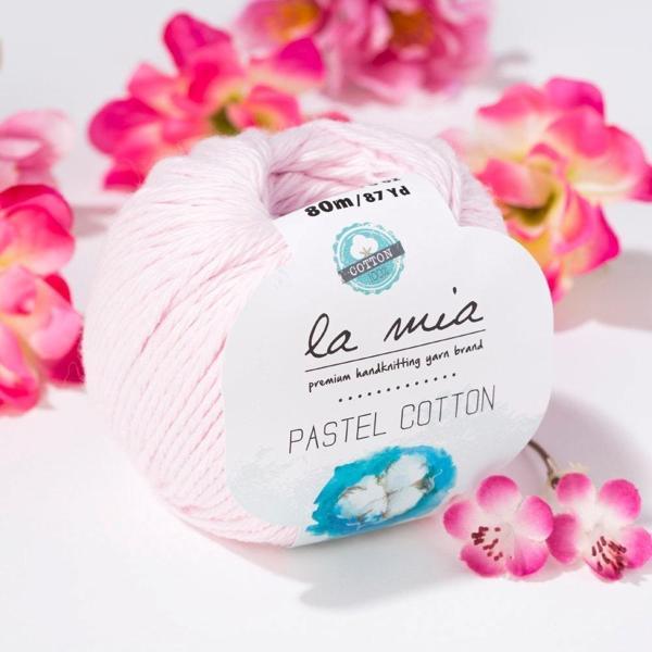 La Mia Pastel Cotton Pembe El Örgü İpi - L057 - 33616 - Image 1