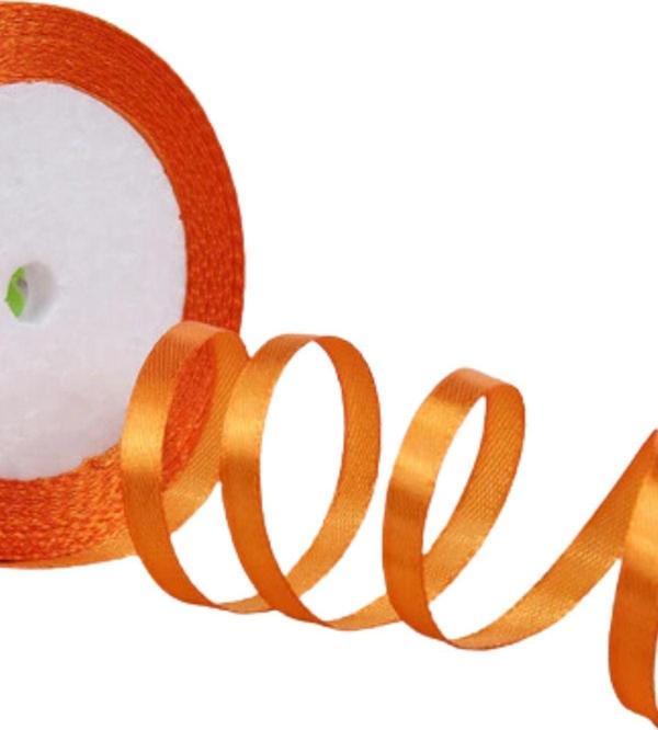Saten Kurdele 6 mm Orange 2 Metre - Image 1