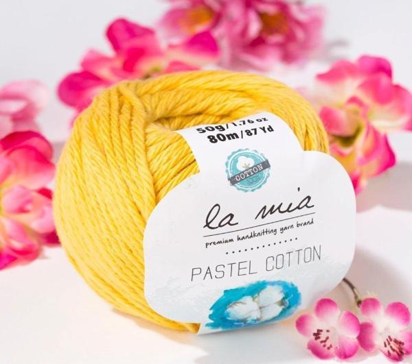 La Mia Pastel Cotton Hardal Sarısı El Örgü İpi - L061 - 33614 - Image 1