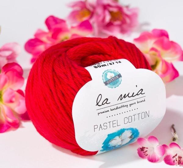 La Mia Pastel Cotton Kırmızı El Örgü İpi - L004 - 33611 - Image 1