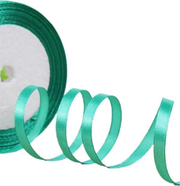 Saten Kurdele 6 mm Su Yeşili 10 Metre - Image 1