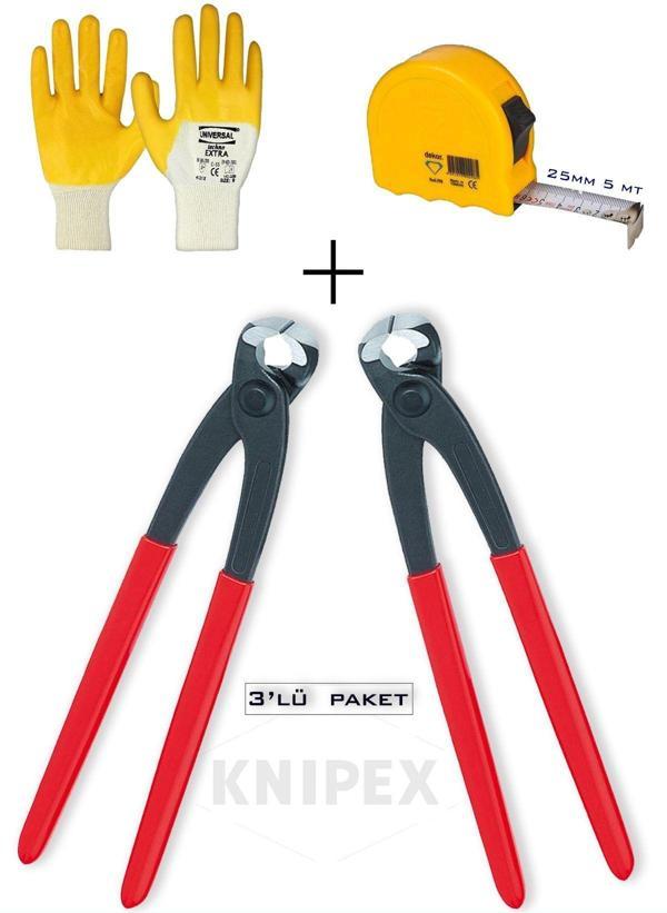 Knipex Kerpeten 280Mm 2 Adet) (Dekor Metre 25Mm 5 Mt Üniversay Eldiven) Ekonomik Seri - Image 1