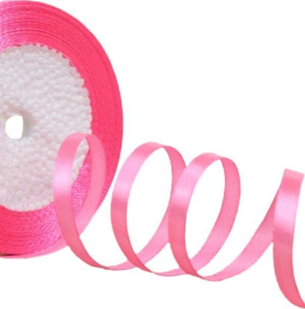 Saten Kurdele 6 mm Şeker Pembe 10 Metre - Image 1