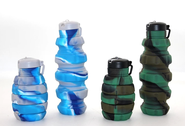 El Bombası Tasarımı Katlanabilir Portatif Silikon Su Şişesi 500 Ml Alk3139 - Image 1