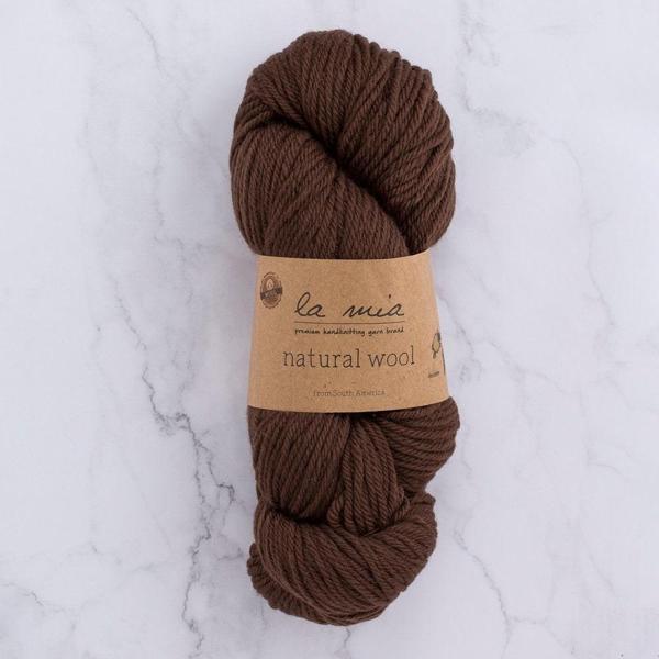 La Mia Natural Wool Acı Kahverengi El Örgü İpi - H7 - 33602 - Image 1
