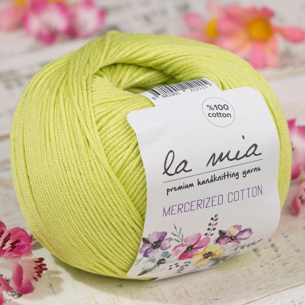 La Mia Mercerized Cotton Yeşil El Örgü İpi - 150 - 33587 - Image 1