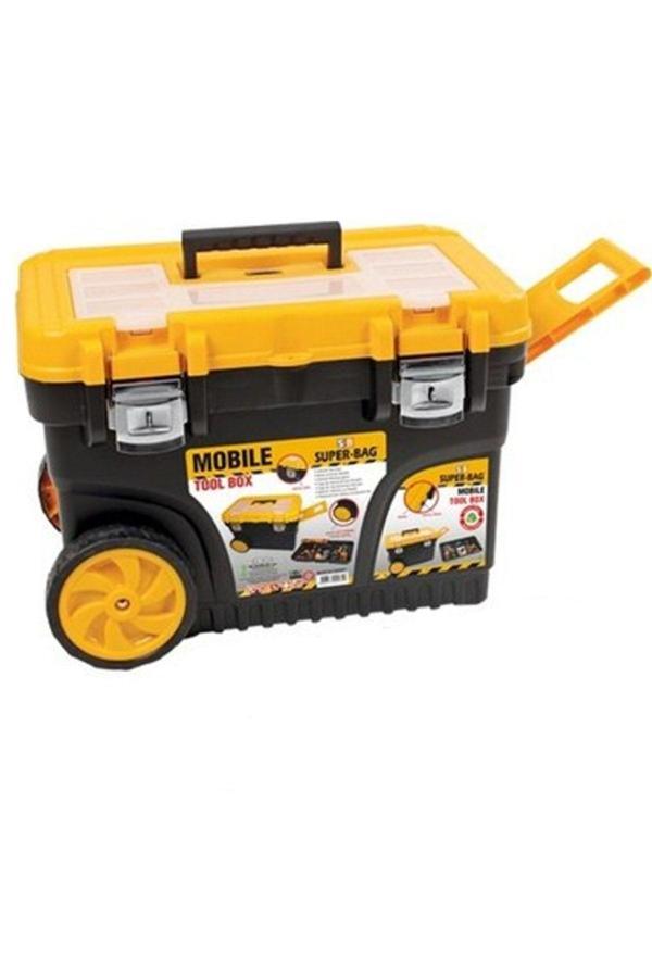Süper Bag Mobil Tekerlekli Hırdavat Takım Çantası Takım Sandığı Metal Kilitli - Image 1