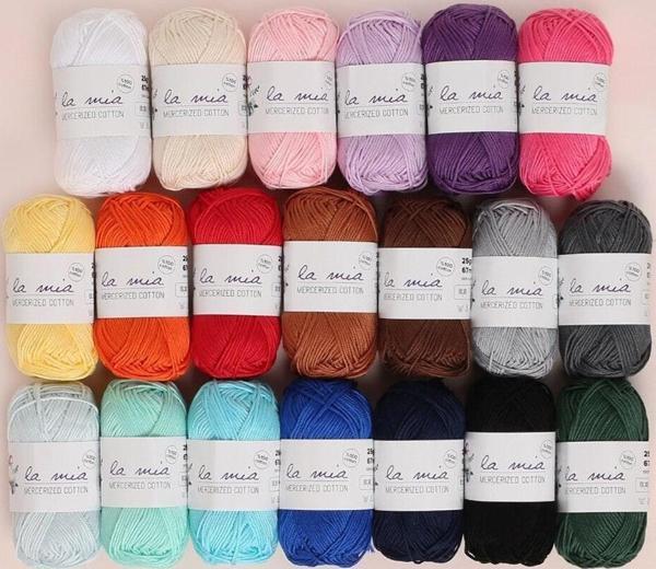 La Mia Mini Mercerized Cotton 20li Paket Renkli El Örgü İpi - 33825 - Image 1