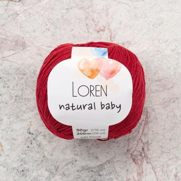  Natural Baby Bordo El Örgü İpi - R099 - 33819 - Image 1