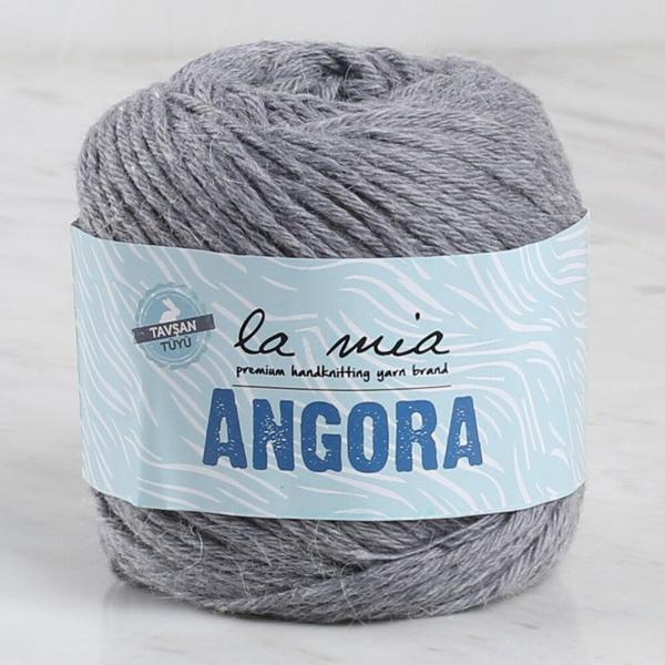 La Mia Angora 50gr Gri El Örgü İpi - L134 - 33809 - Image 1