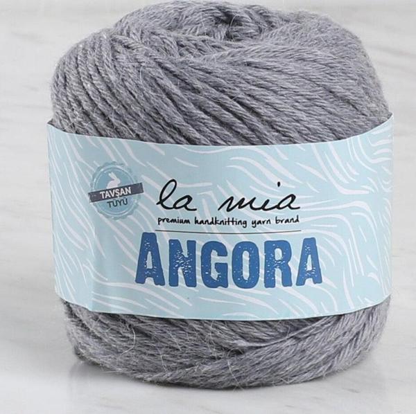La Mia Angora 50gr Gri El Örgü İpi - L134 - 33809 - Image 1