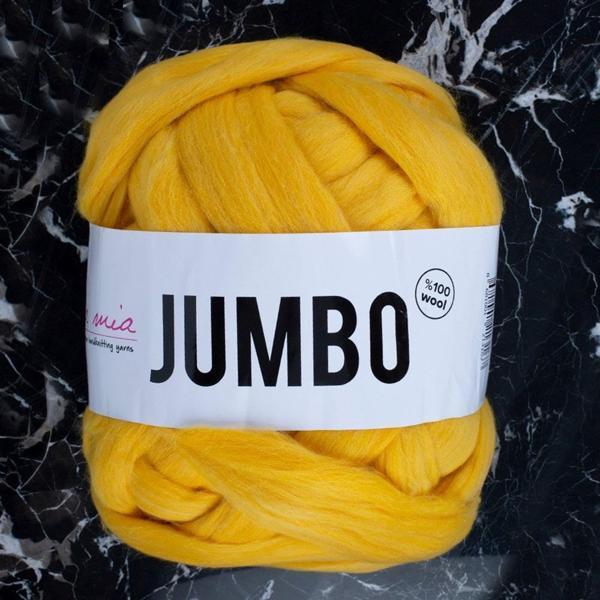 La Mia Jumbo Sarı Dev Yün El Örgü İpi - J5 - Image 1