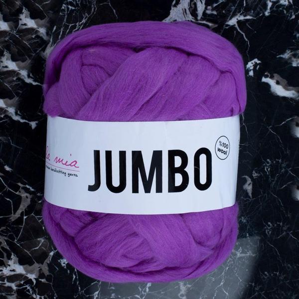La Mia Jumbo Mor Dev Yün El Örgü İpi - J6 - Image 1
