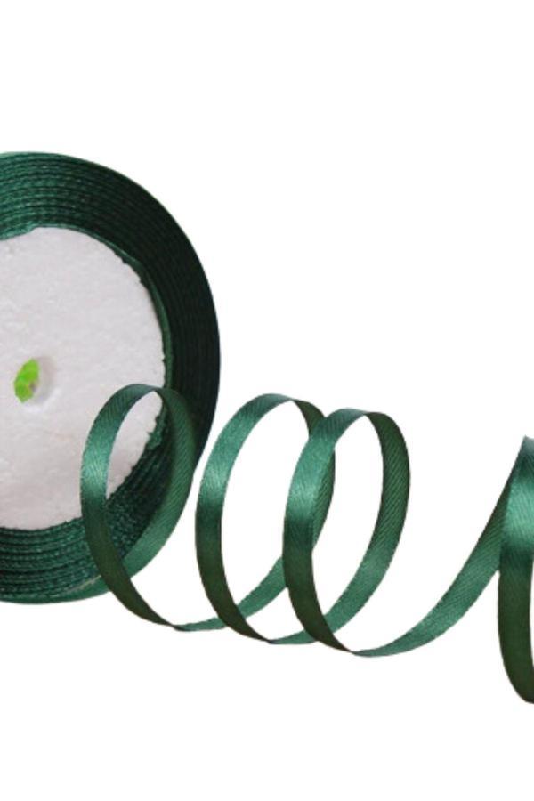 Saten Kurdele 2 cm 10 Metre Koyu Yeşil - Image 1