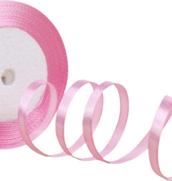 Saten Kurdele 2 cm 10 Metre Pembe - Image 1