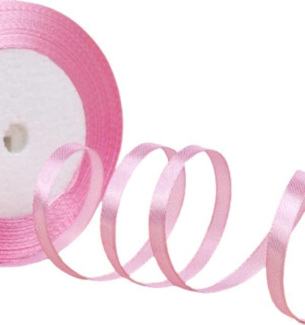 Saten Kurdele 3 cm 10 Metre Toz Pembe - Image 1