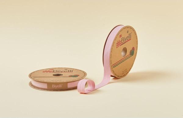 Biye Koton Katlı D28 Pudra 2 cm 25 Metre %65 Koton %35 Polyester - Image 1