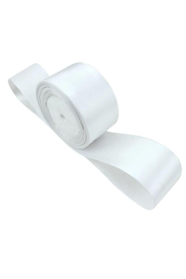 Saten Kurdele 6 cm Beyaz 2 Metre - Image 1