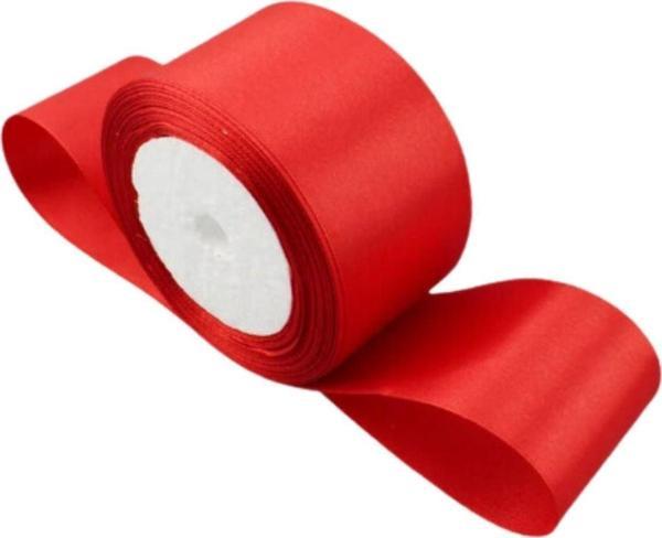 Saten Kurdele 6 cm Kırmızı 5 Metre - Image 1