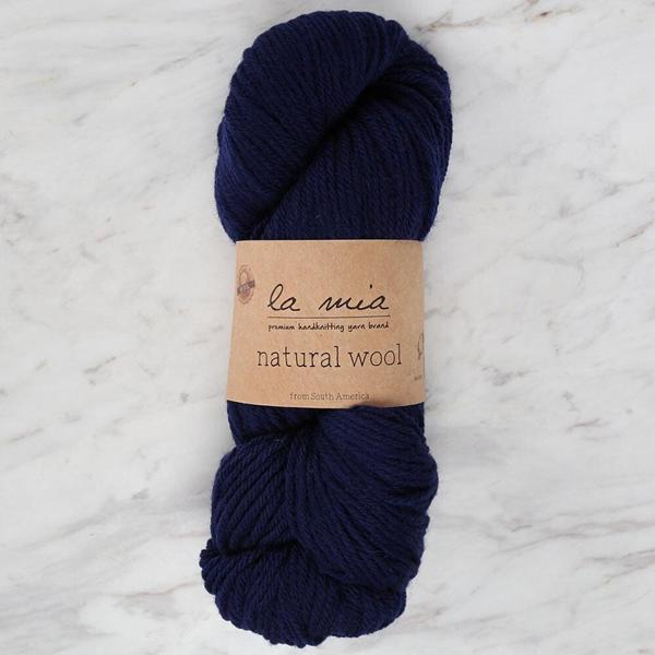 La Mia Natural Wool Lacivert El Örgü İpi - L630 - Image 1