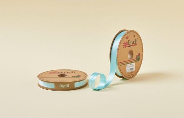 Biye Saten Katlı 010 Mint Yeşili 2 cm 25 Metre %100 Polyester - Image 1